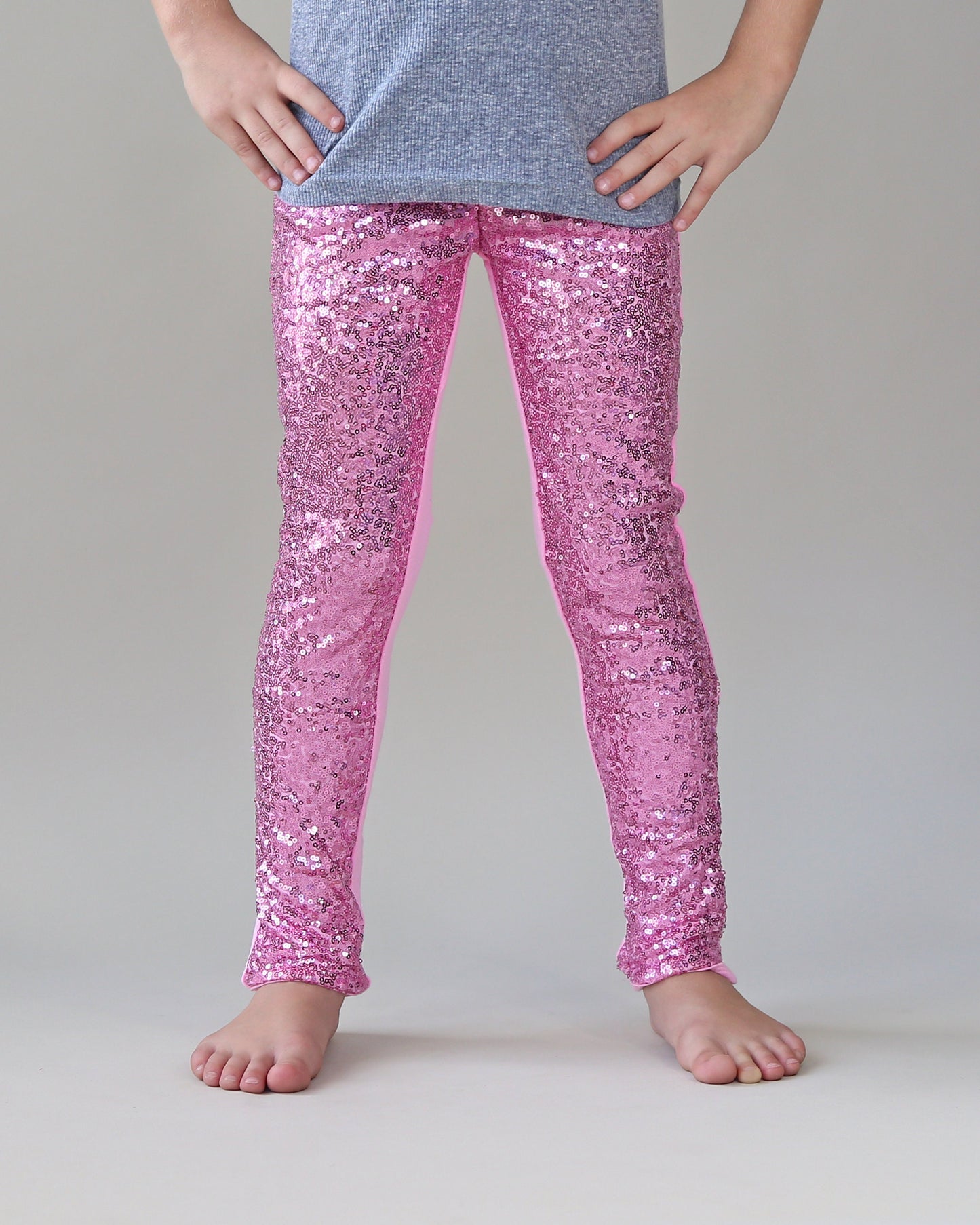 Sequin Leggings in Pink