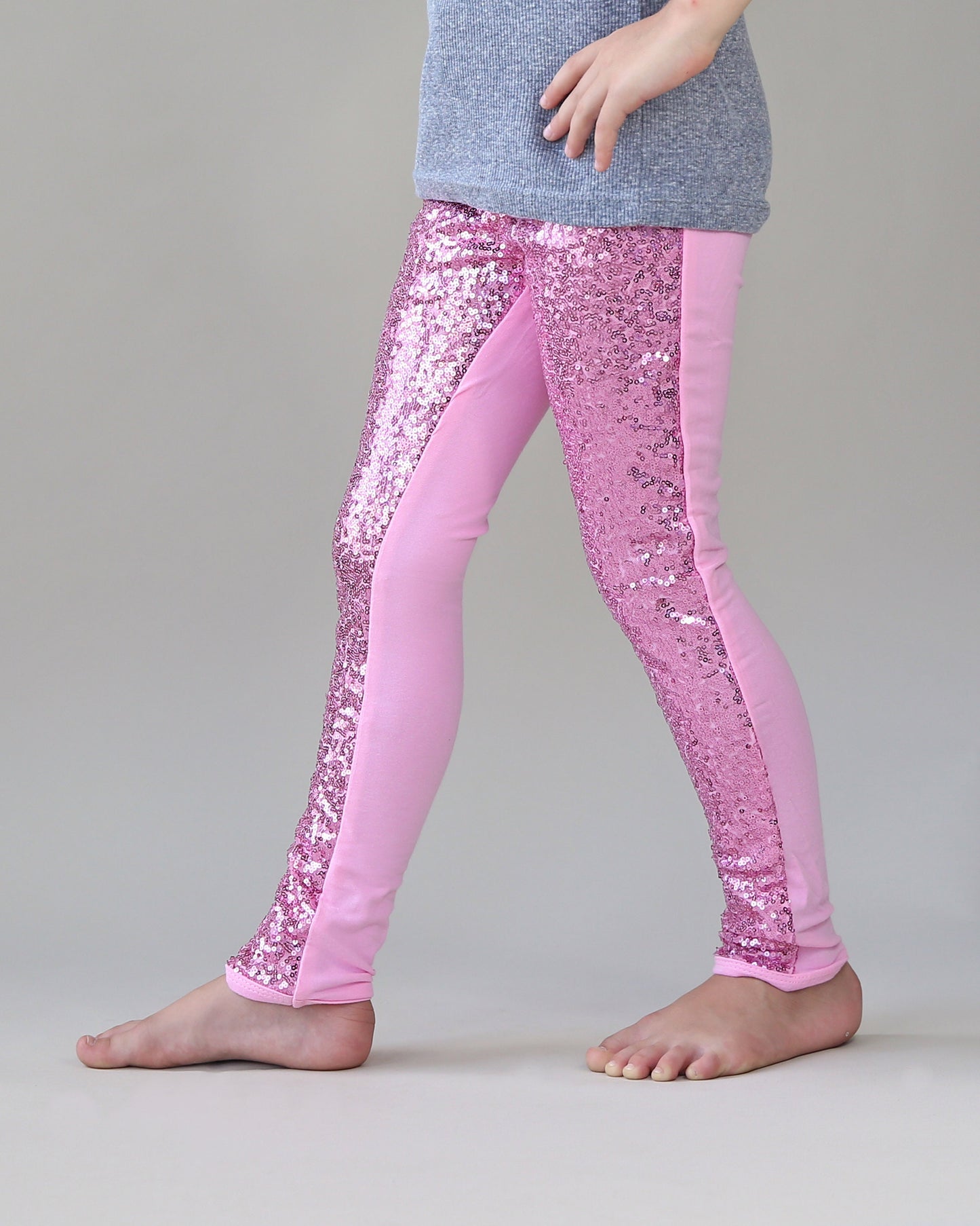 Sequin Leggings in Pink