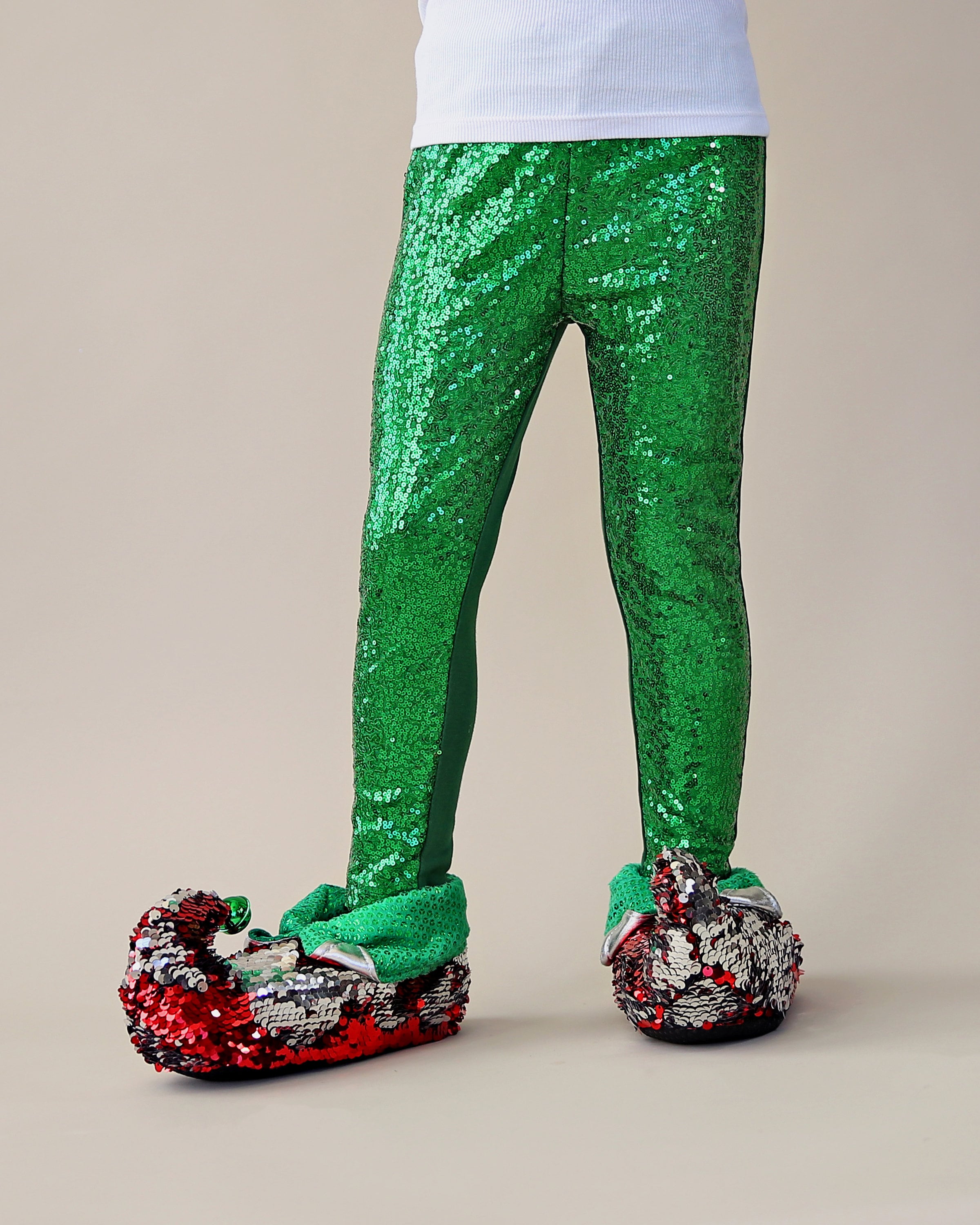 Sequin Leggings in Green