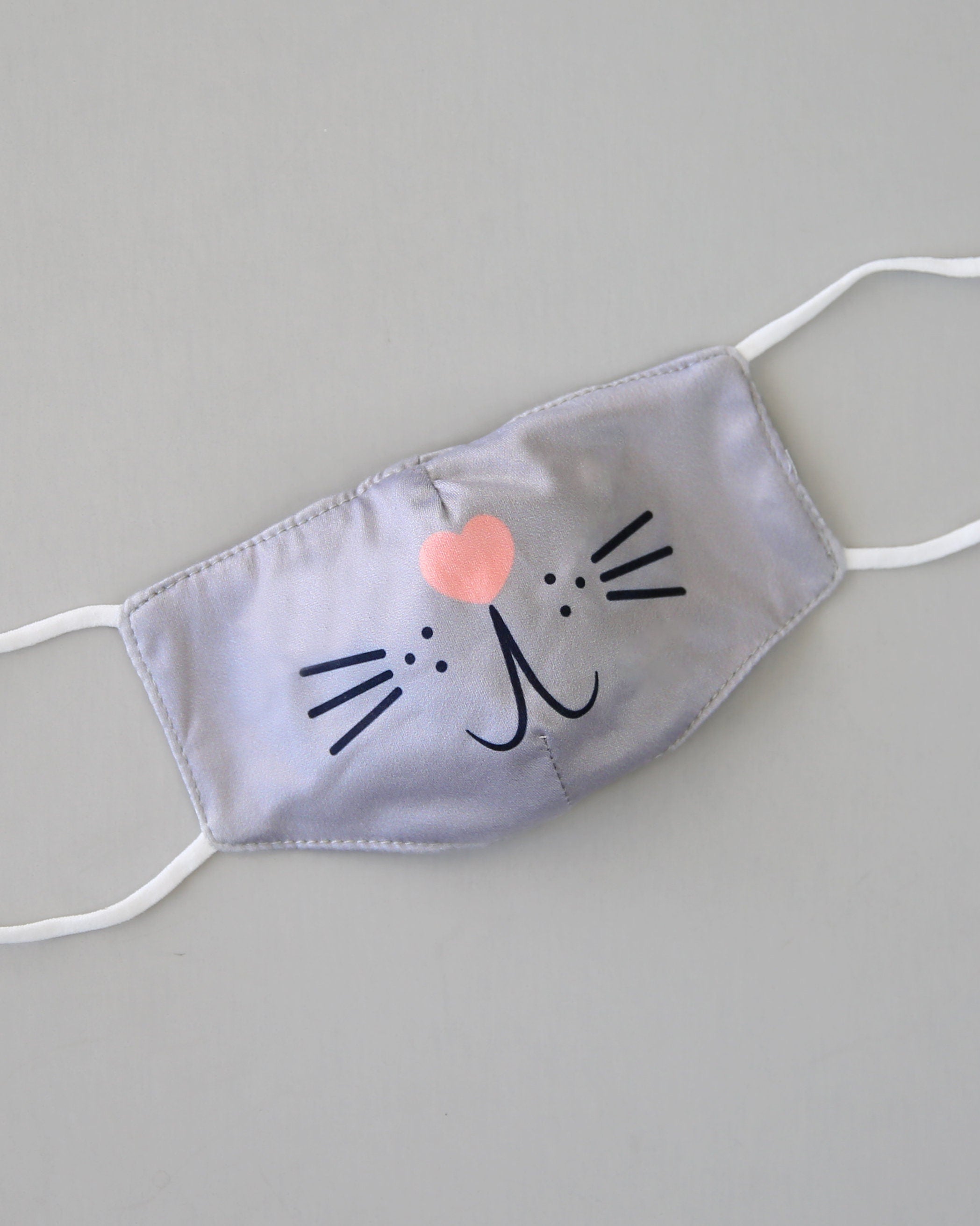 Animal Face Mask -  Face Mask - Dust Face Mask - Glam Face Mask - Gray Animal Mask