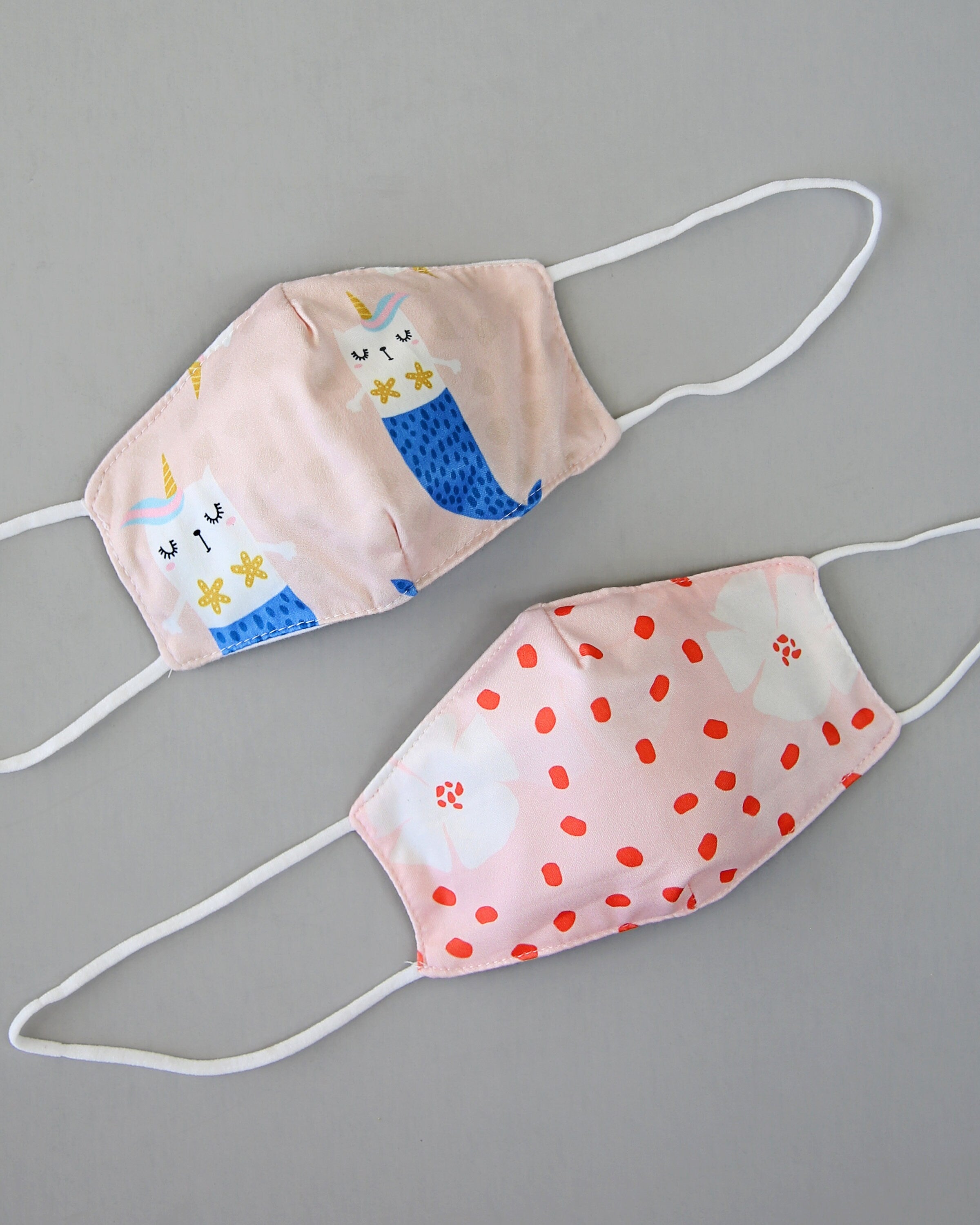 Mermaid Kitten Face Mask Set -  Face Mask - Dust Face Mask - Glam Face Mask - Mermaid Cat Masks