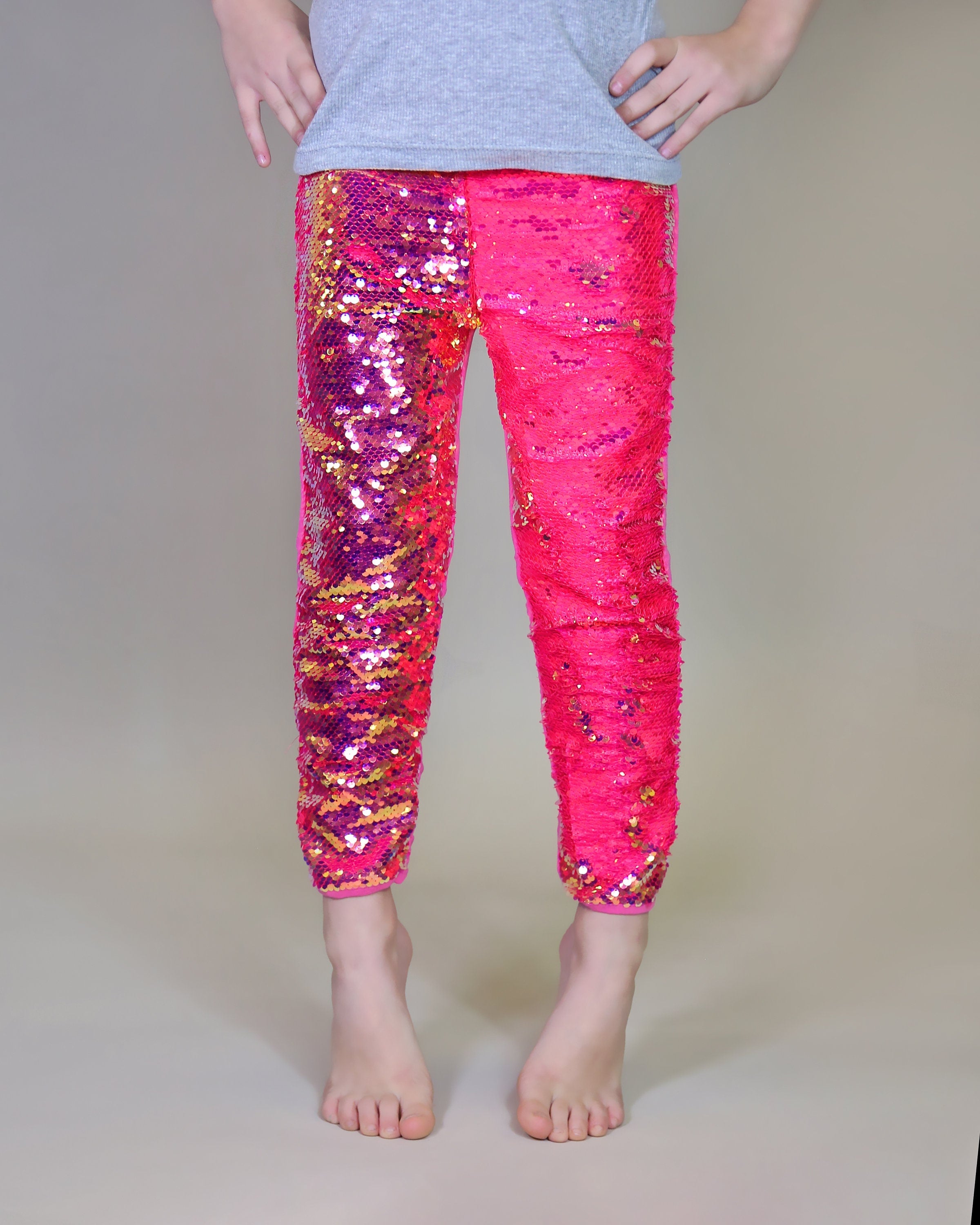Flip Sequin Leggings in Watermelon