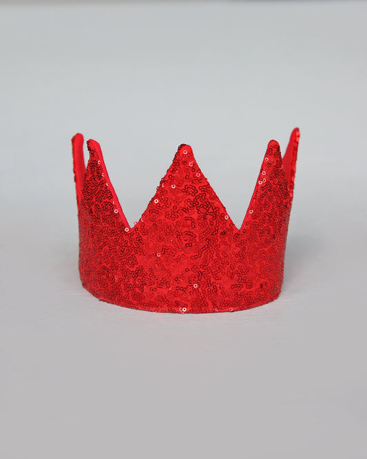 Red Dress Up Crown - Sequin Crown - Birthday Crown -  Red Sequin Crown - Red Crown - Fits all