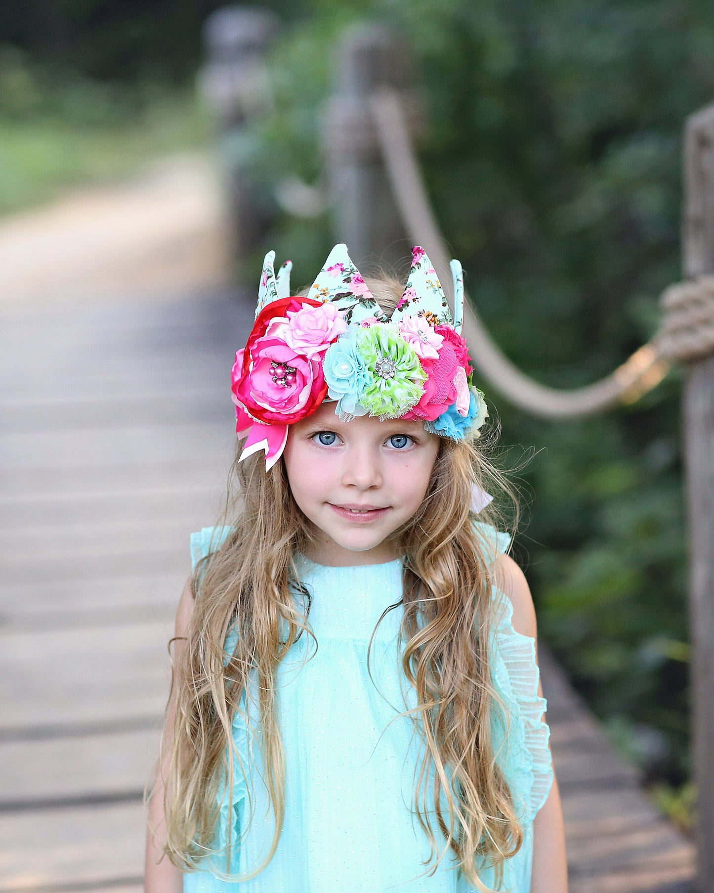 Flower Rainbow Dress Up Crown - Birthday Crown - Flower Birthday Crown -Rainbow Sequin Flower Crown - Fits all - Flower Crown