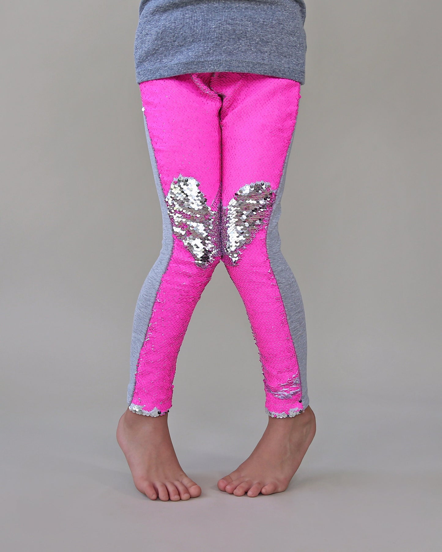 Flip Sequin Leggings in Neon Pink