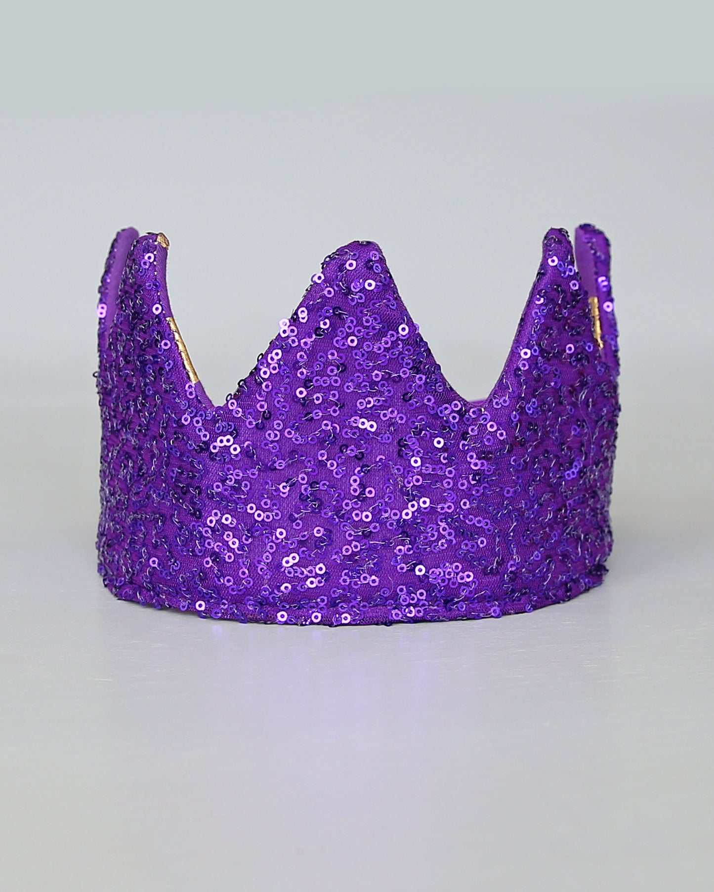 Purple Dress Up Crown - Sequin Crown - Birthday Crown - Purple Floral Crown REVERSE to Purple Sequins - Fits all