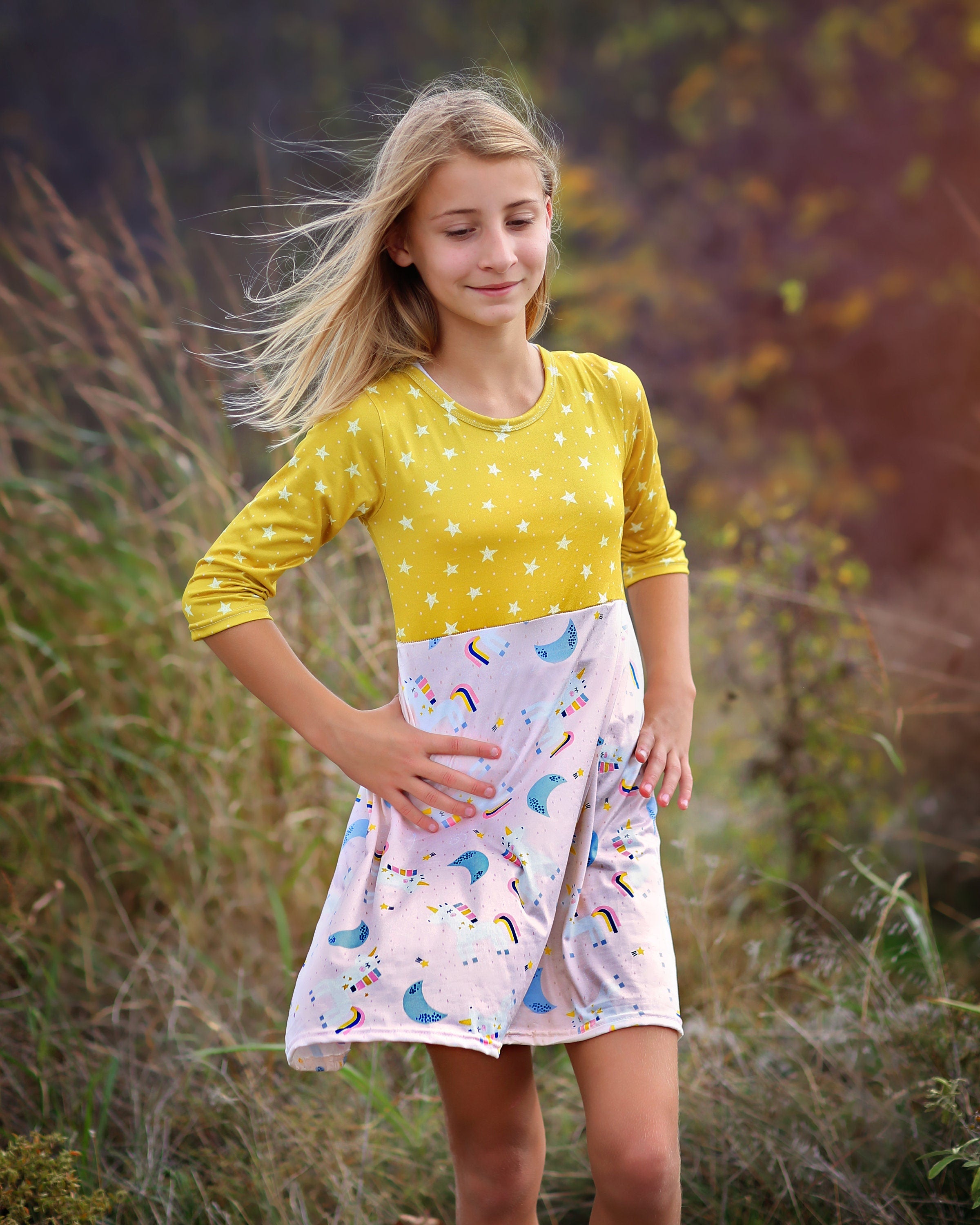 A-Line Dress - Girls Dress - Twirly Dress - Birthday Dress