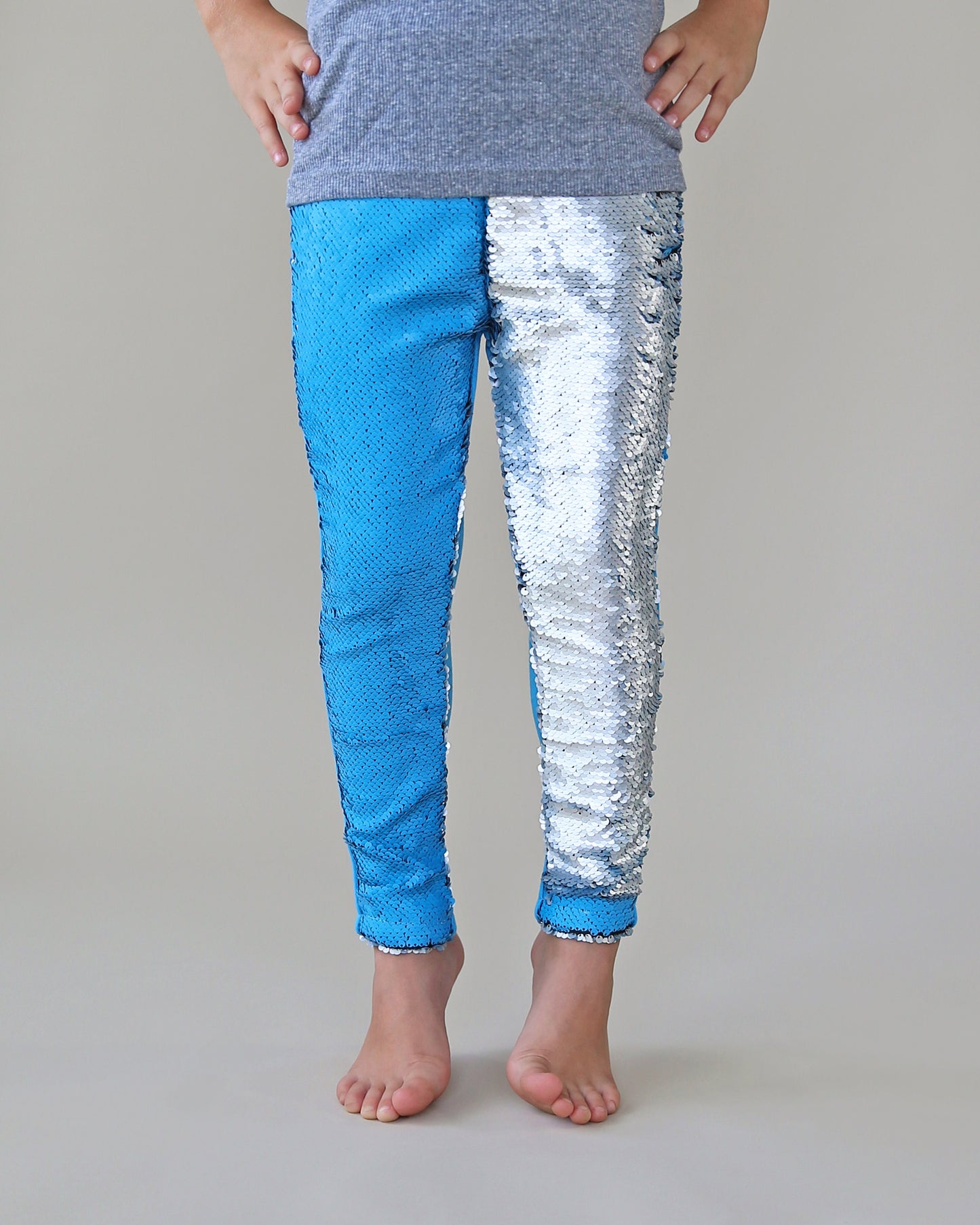 Flip Sequin Leggings in Electric Blue