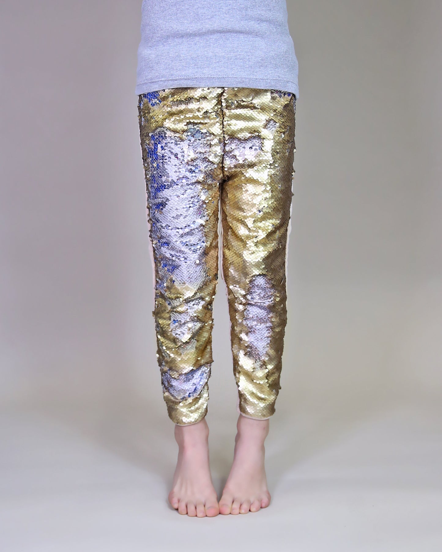 Flip Sequin Leggings in Gold and Silver