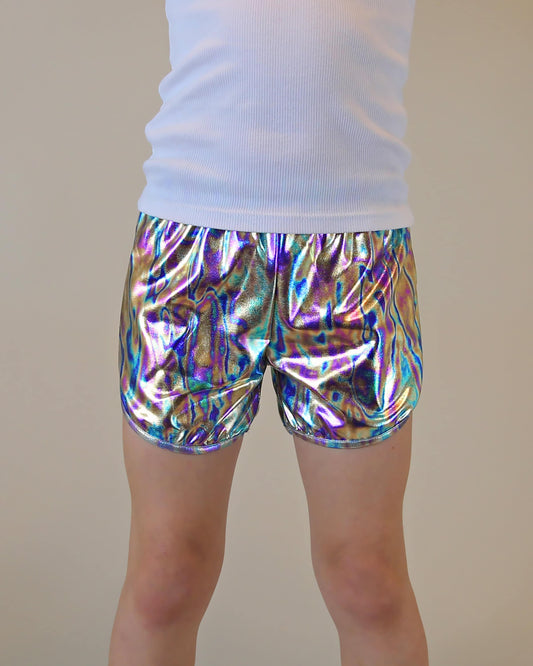 Metallic shorts in Oil