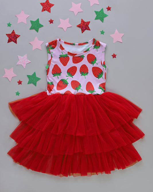 Tutu Dress in Strawberries