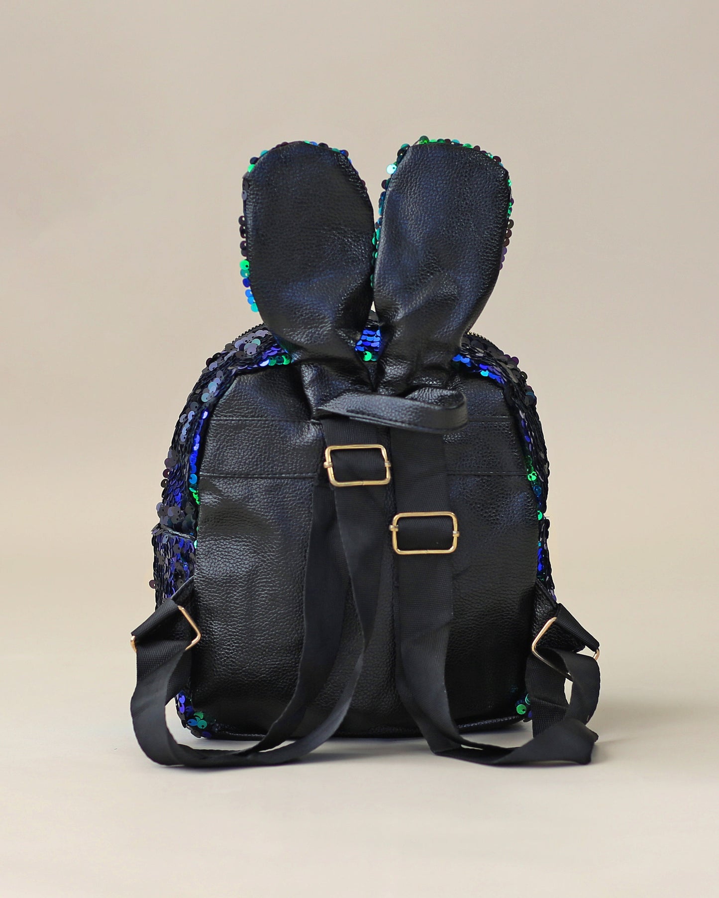 Green and Blue Bunny Backpack - Bunny Backpack - Bunny Bag - Reversible Sequin Backpack - Sequin Backpack - Sequin Bag
