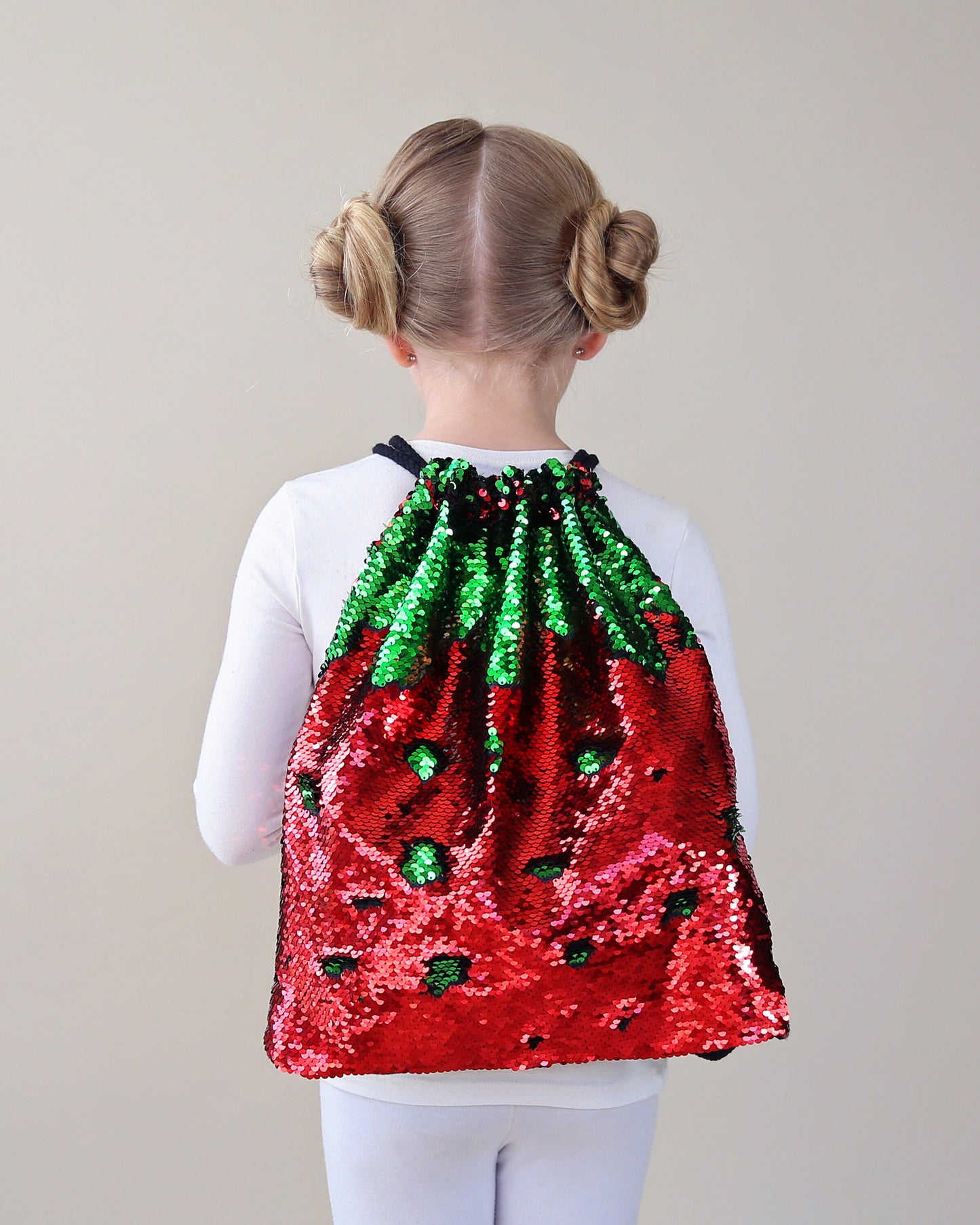 Red and Green Sequin Backpack - Sequin Backpack - Sequin Bag - Reversible Sequin Backpack - Drawstring Flip Sequin Backpack - Sequin Bag