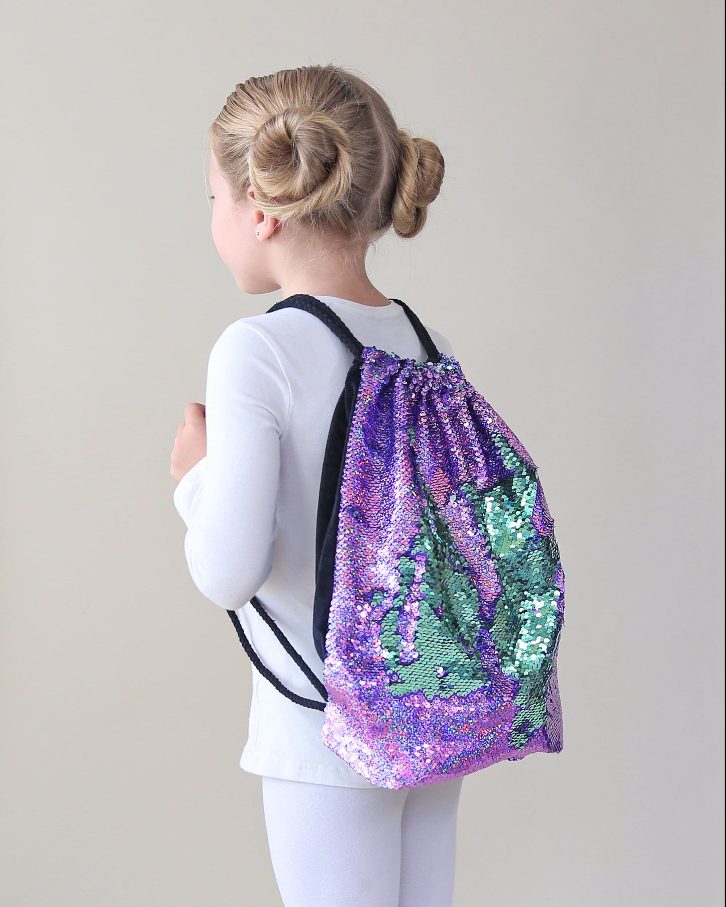 Mint and Lavender Sequin Backpack - Sequin Backpack - Sequin Bag - Reversible Sequin Backpack - Drawstring Flip Sequin Backpack