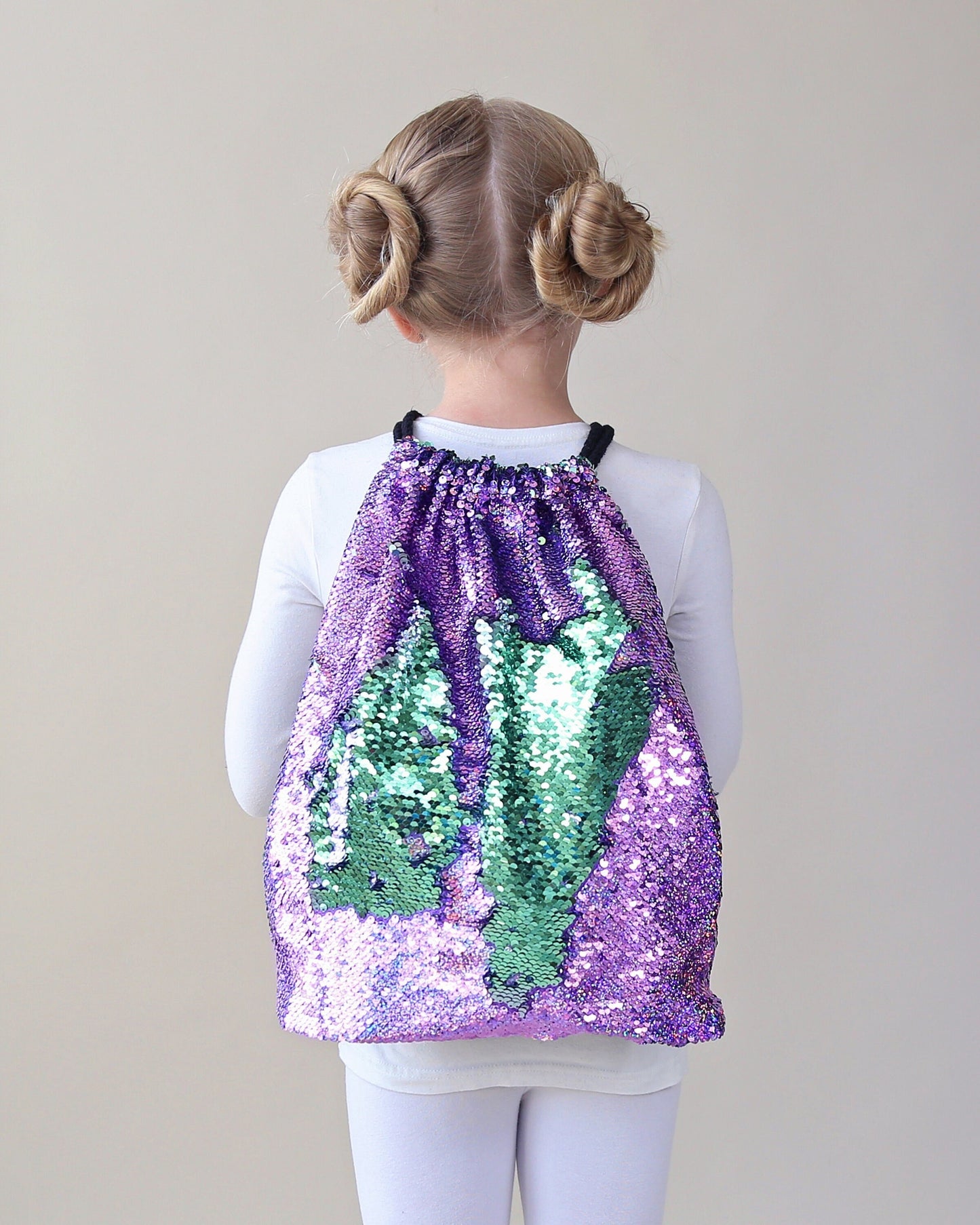 Mint and Lavender Sequin Backpack - Sequin Backpack - Sequin Bag - Reversible Sequin Backpack - Drawstring Flip Sequin Backpack