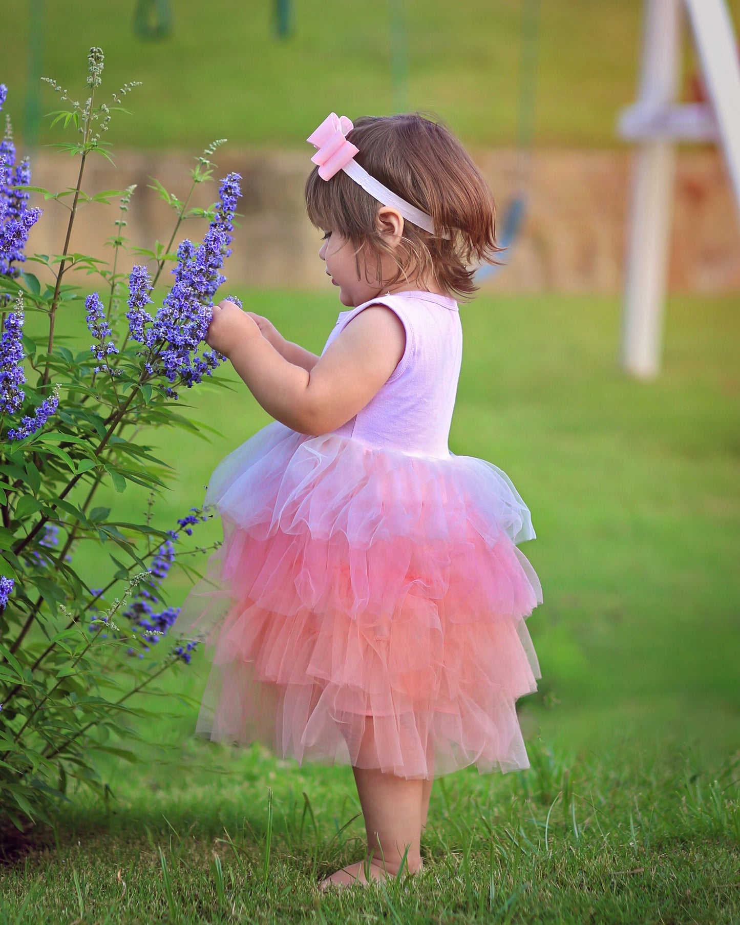 Tutu Dress in Pink and Lavender Ombre