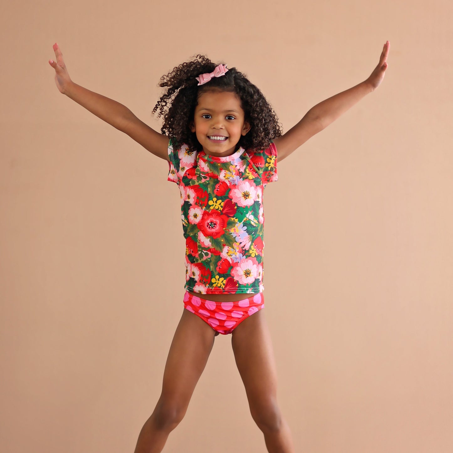 Floral Swimsuit - Rash Guard Swim Suit - Shirt Swim Suit - Floral Bathing Suit