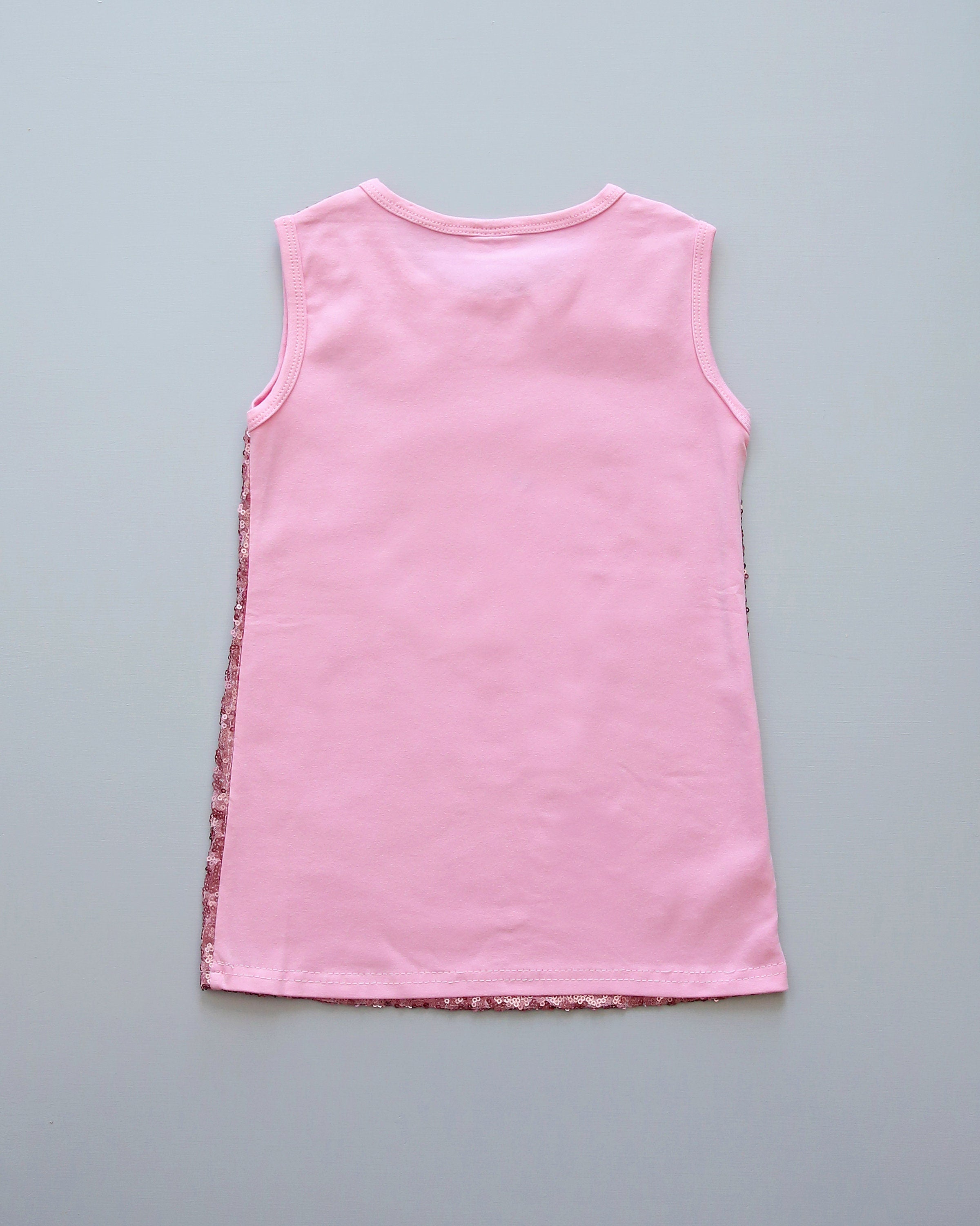 Girls Sequin Pink Tunic Dress - Pink Sequin Tunic -Sequin Shift Dress - Birthday Dress - Party Dress - Sequin Tank Dress -  Girls Pink Dress