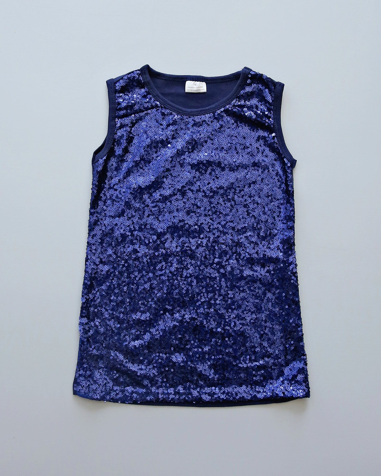 Short Navy Sequin Tank Dress - Navy Sequin Tunic -Sequin Shift Dress - Birthday Dress - Party Dress - Navy Sequin Tank Dress -  Navy Dress