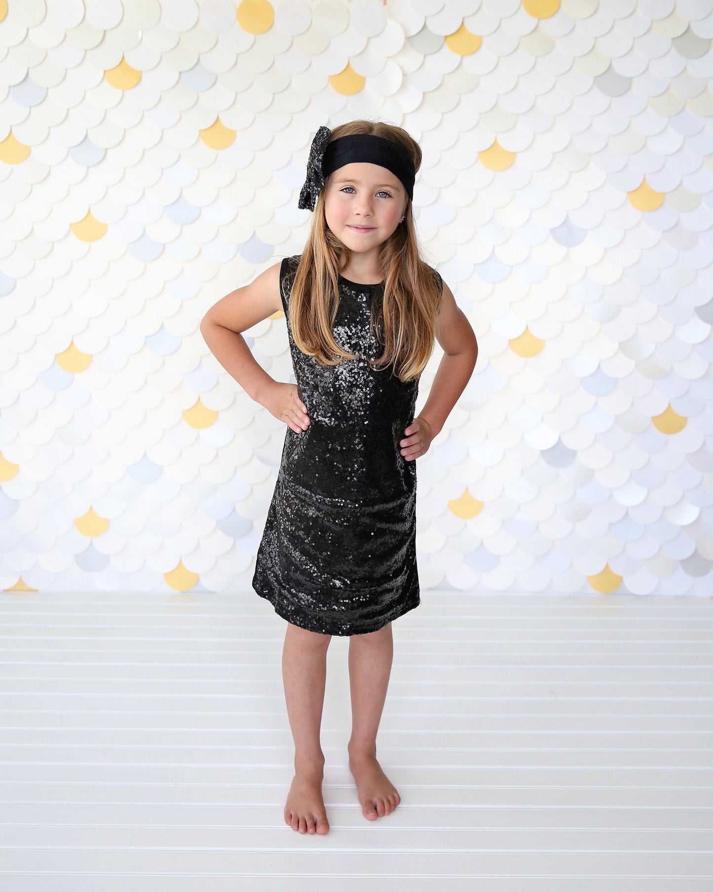 black sequin shift dress Black Sequin Dresses