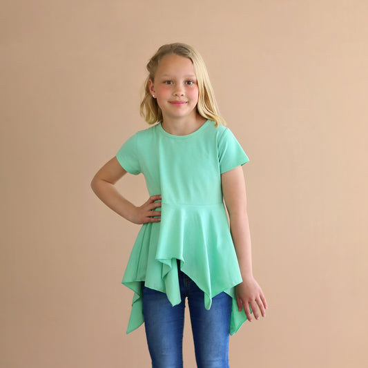 Mint Boho Shirt - Light Green High Low Shirt - Mint Green Shirt - Mint Green Tunic Shirt