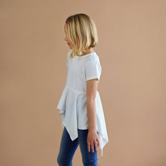 White Boho Shirt - White High Low Shirt - White Shirt - White Tunic Shirt