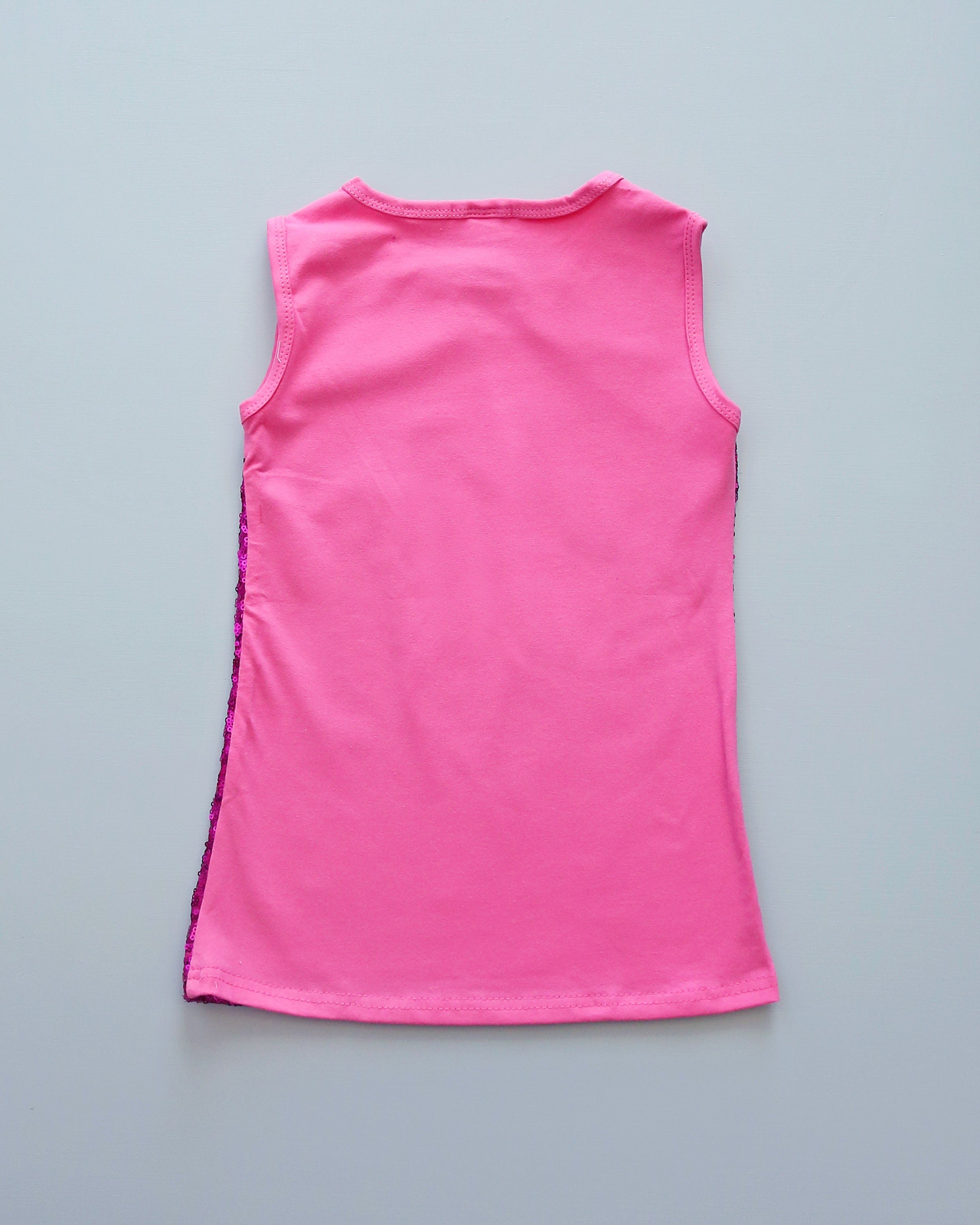 Girls Sequin Hot Pink Tunic Dress- Hot Pink Sequin Tunic, Sequin Shift Dress, Birthday Dress, Party Dress, Sequin Tank Dress, Hot Pink Dress