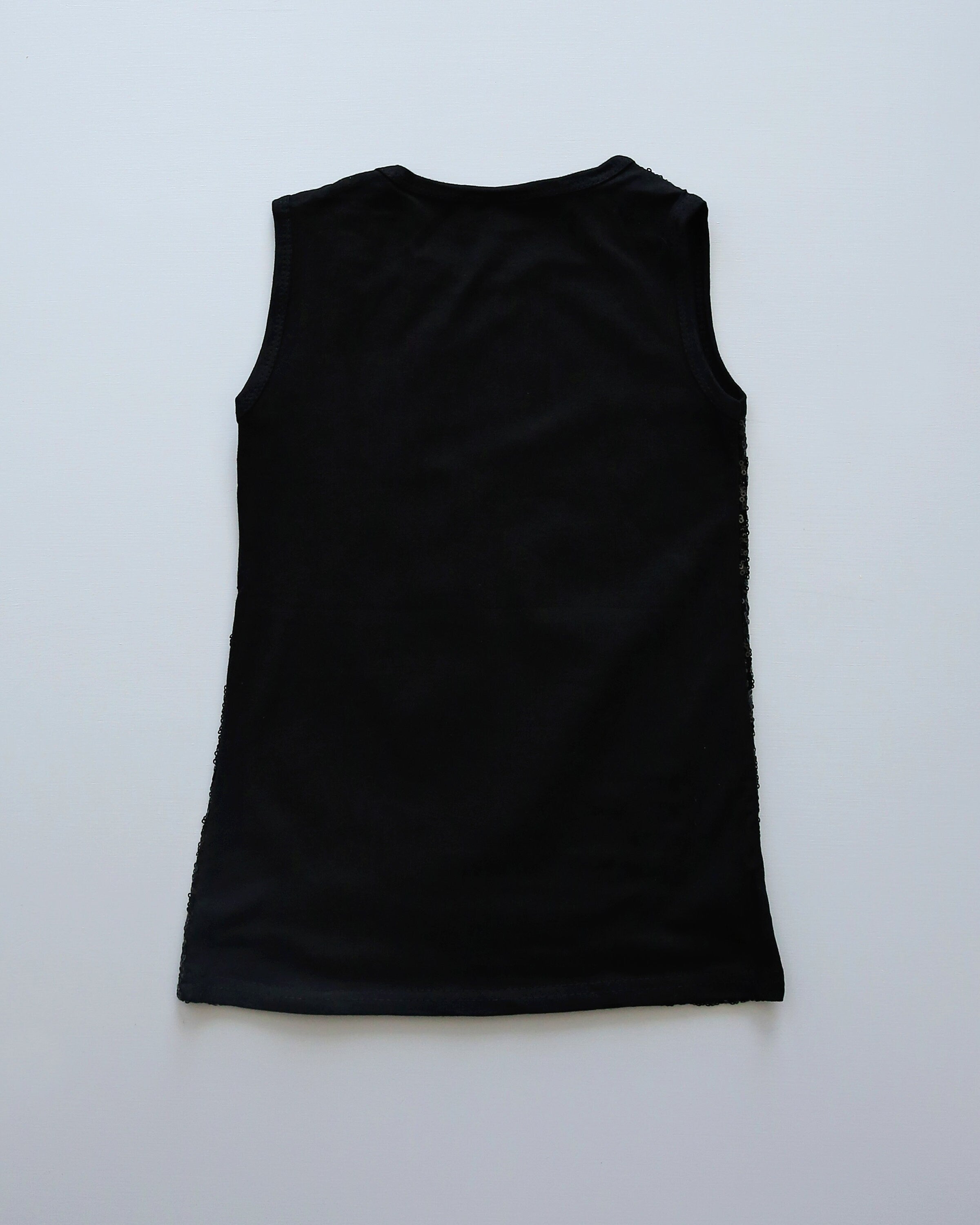 black glitter tunic dress Black Sequin Knit Mini Dress main image 0