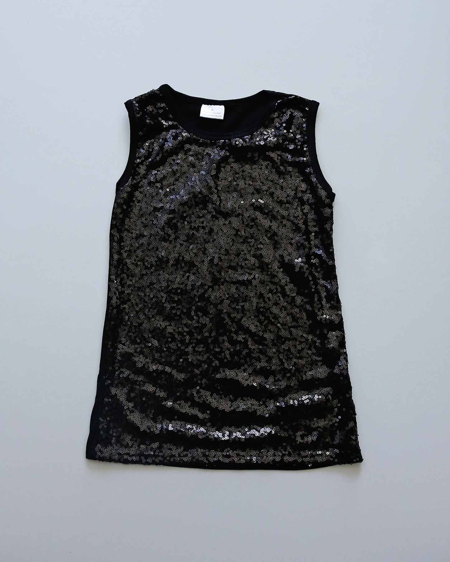 Black Tank Sequin Dress - Black Sequin Tunic, Sequin Shift Dress, Birthday Dress, Party, Sequin Tank Dress, Black Dress, girl birthday gift