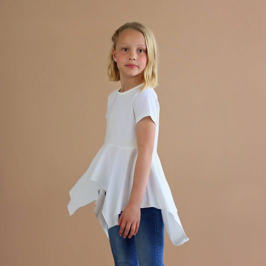 White Boho Shirt - White High Low Shirt - White Shirt - White Tunic Shirt