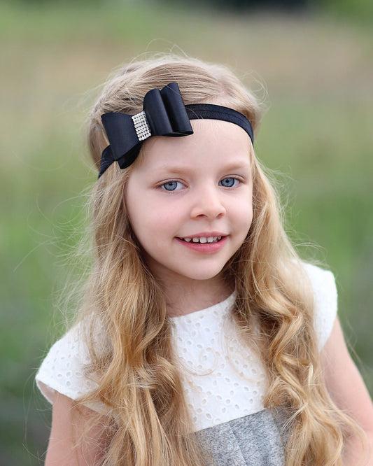 Satin Loop Bow Headband - Bow Headband - Loop Bow Headband - Pick your color