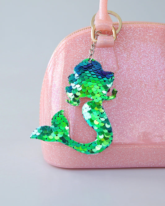 Mermaid Keychain - Mermaid Sequin Keychain -  Mermaid Rainbow Sequin Keychain - Mermaid Keychain - Rainbow Mermaid - Keychain Gift - Gift