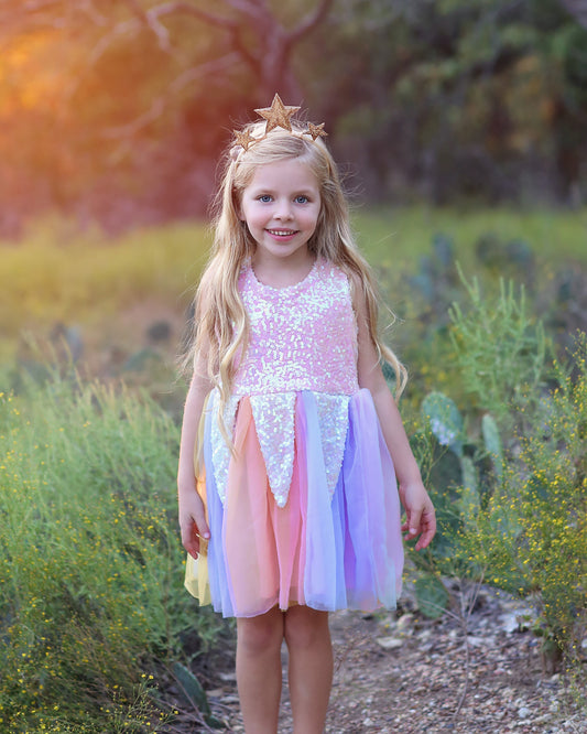 Sequin Tutu Dress in Pastels