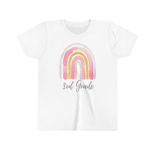 Third Grade Pink Rainbow t-shirt - 3rd grade tee shirt, third grade t-shirt, rainbow tee shirt, cute back to school shirt, cute school shirt