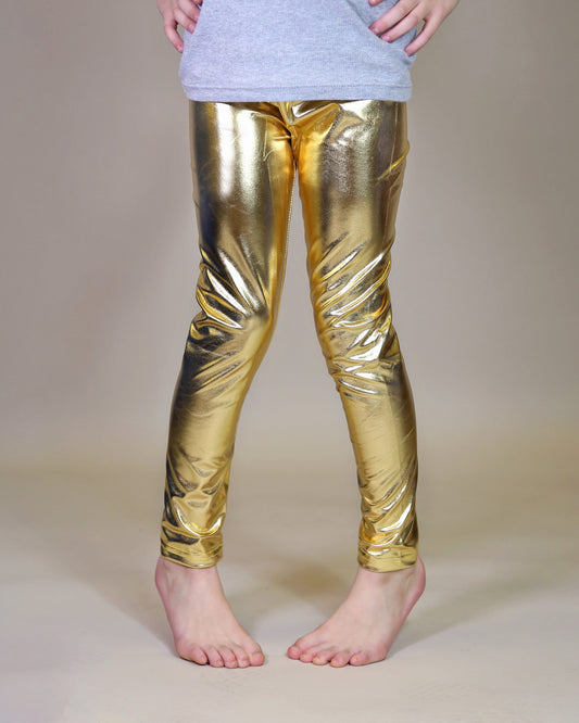 Metallic Leggings in Gold