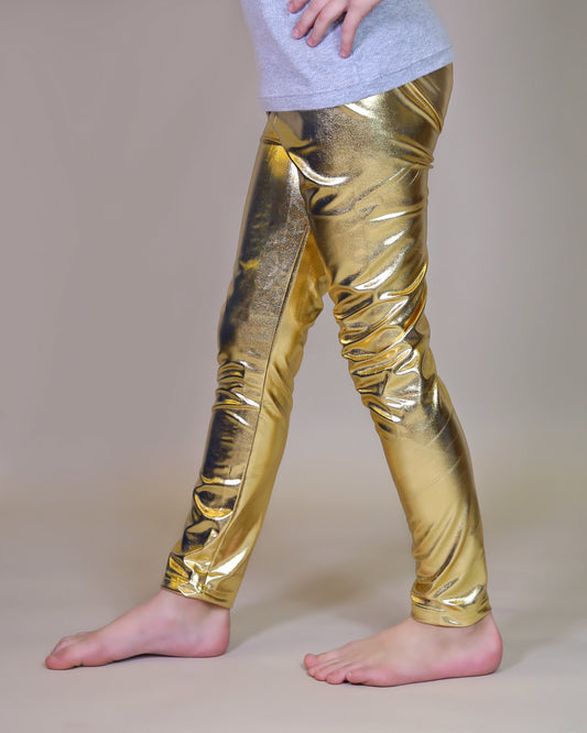 Metallic Leggings in Gold