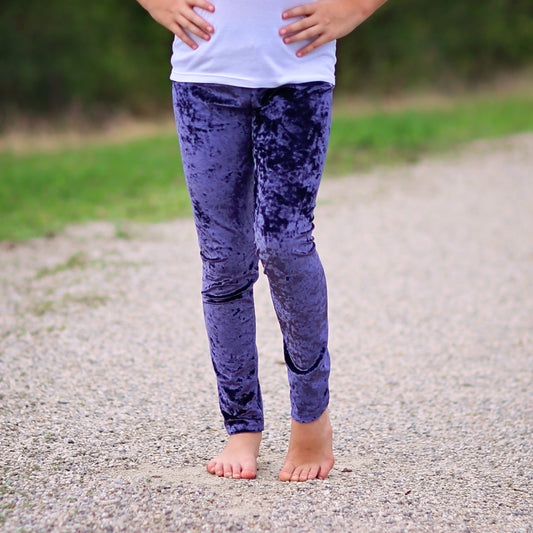 Velvet Leggings in Navy