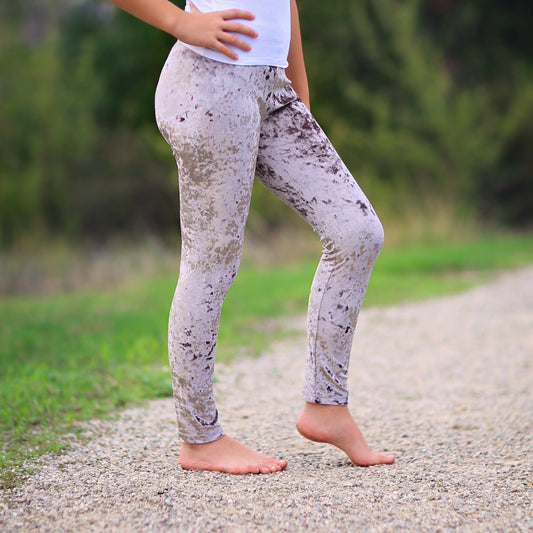 Velvet Leggings in Mushroom