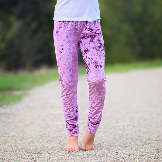 Velvet Leggings in Lavender