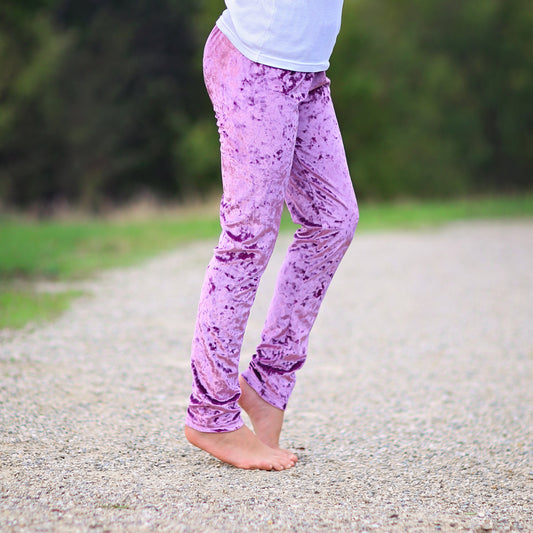 Velvet Leggings in Lavender