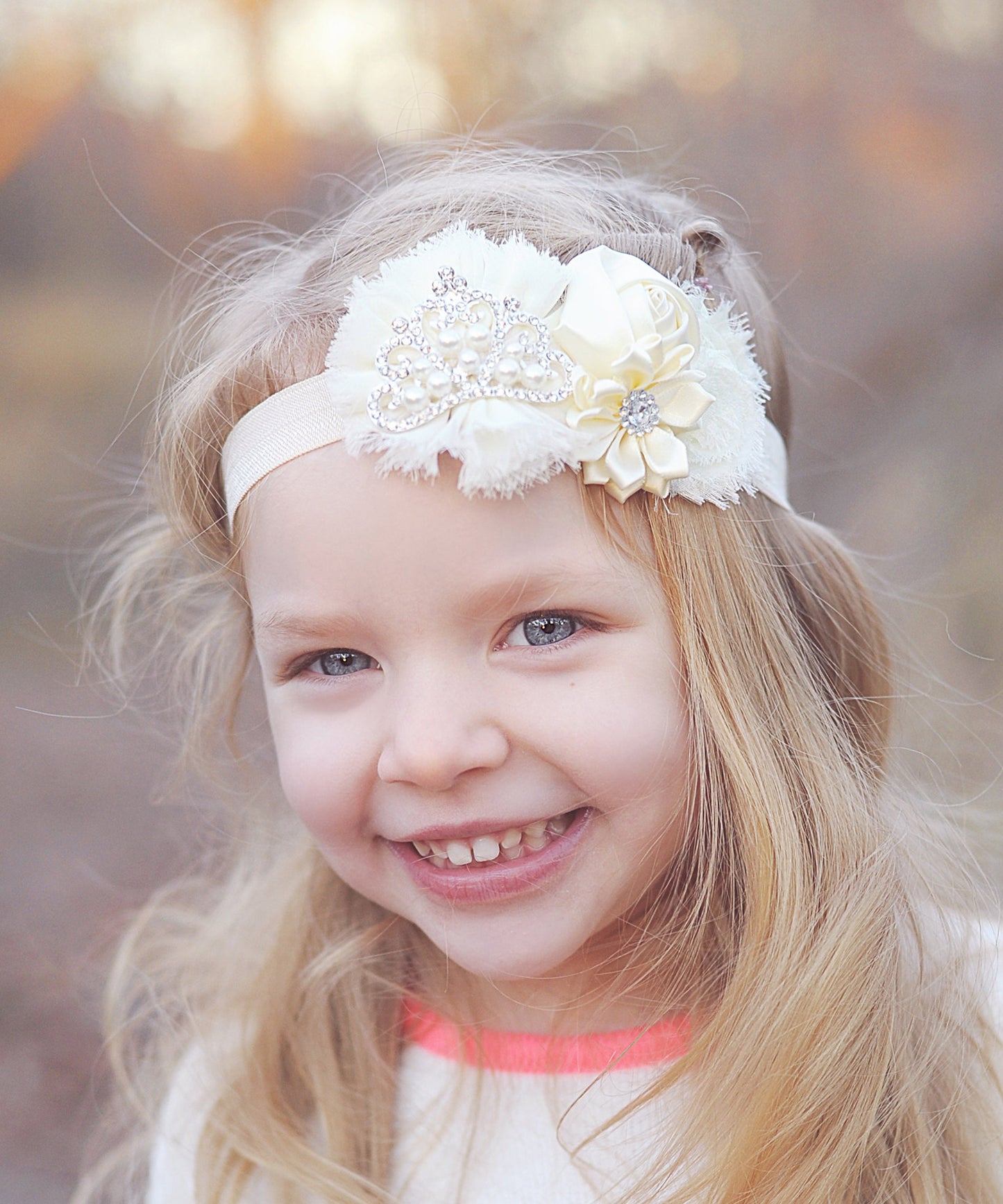 Girls Purple Tiara Floral Headband -Bow Headband - birthday headband, tiara headband, tiara hair accessory, girl birthday gift, bow, tiara