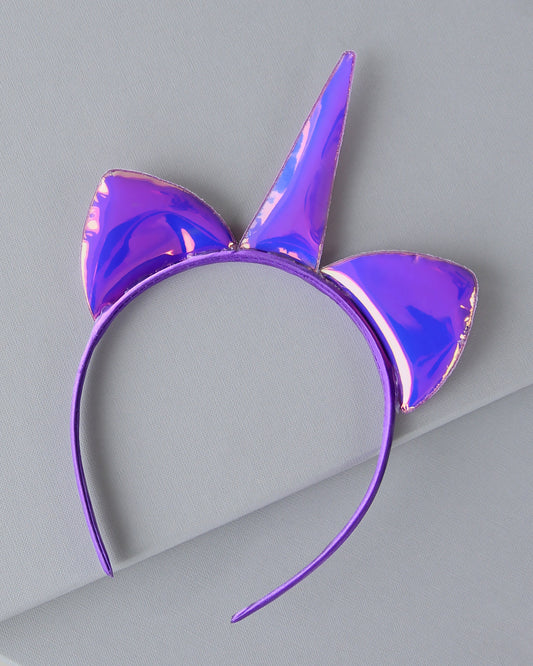 Purple Metallic Unicorn Headband - Purple Unicorn Headband, ear headband, unicorn headband, costume, unicorn, ears, halloween, party outfit