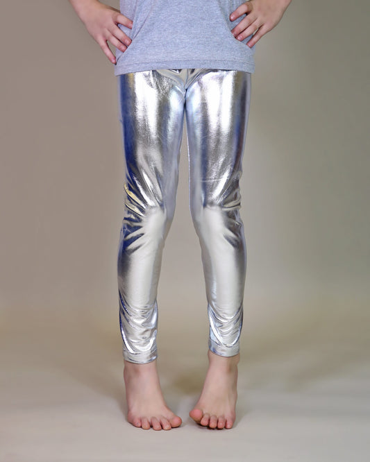 Metallic Leggings in Silver