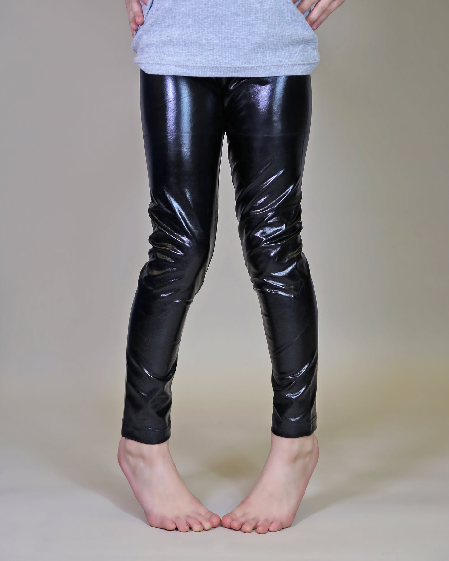 Metallic Leggings in Black