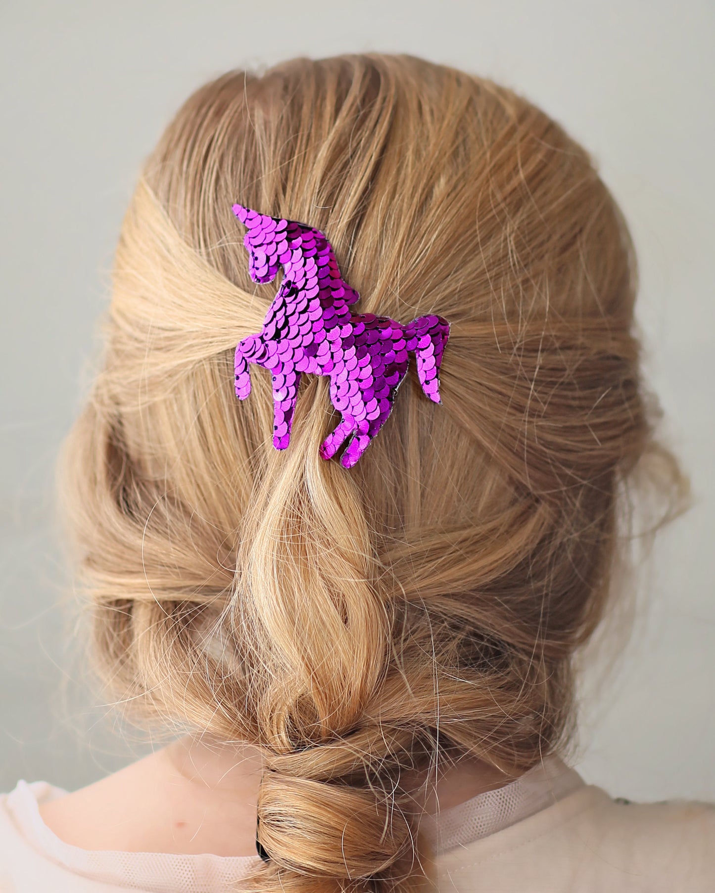 Purple Sequin Hair Clip -unicorn clip, birthday hair clip, rainbow hair clip, glitter, girl birthday gift, pastel clip, unicorn, purple