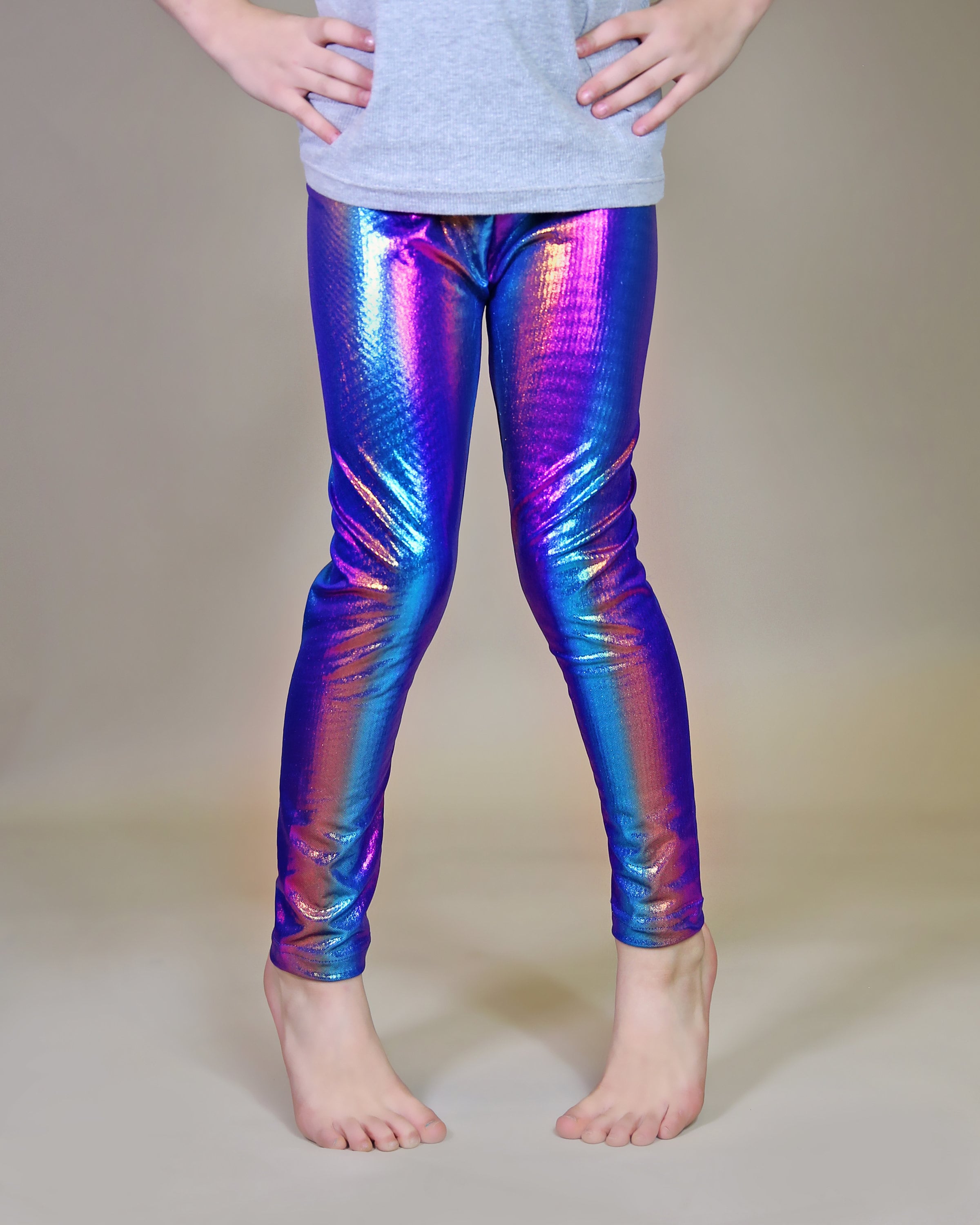 inhzoy Kids Girls Shiny Metallic Gymnastic Dance Sports Pants Leggings  Purple 14 - Walmart.com