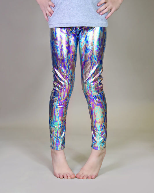 Metallic Leggings in Oil