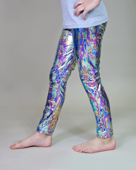 Metallic Leggings in Oil