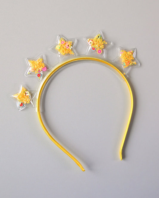 Clear Confetti Sequin Star Crown Headband- Star Headband, Headband, Rainbow Birthday Headband, Party Favor, Party, Her Birthday Gift, sequin