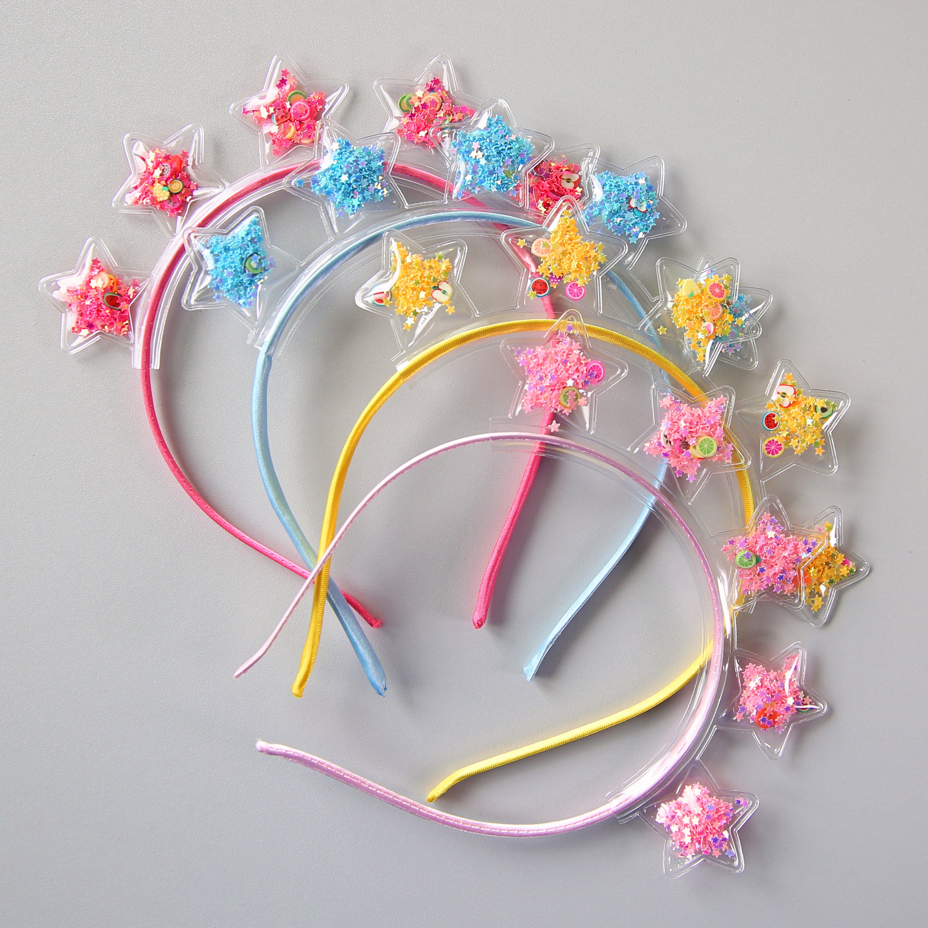 Clear Confetti Sequin Star Crown Headband- Star Headband, Headband, Rainbow Birthday Headband, Party Favor, Party, Her Birthday Gift, sequin